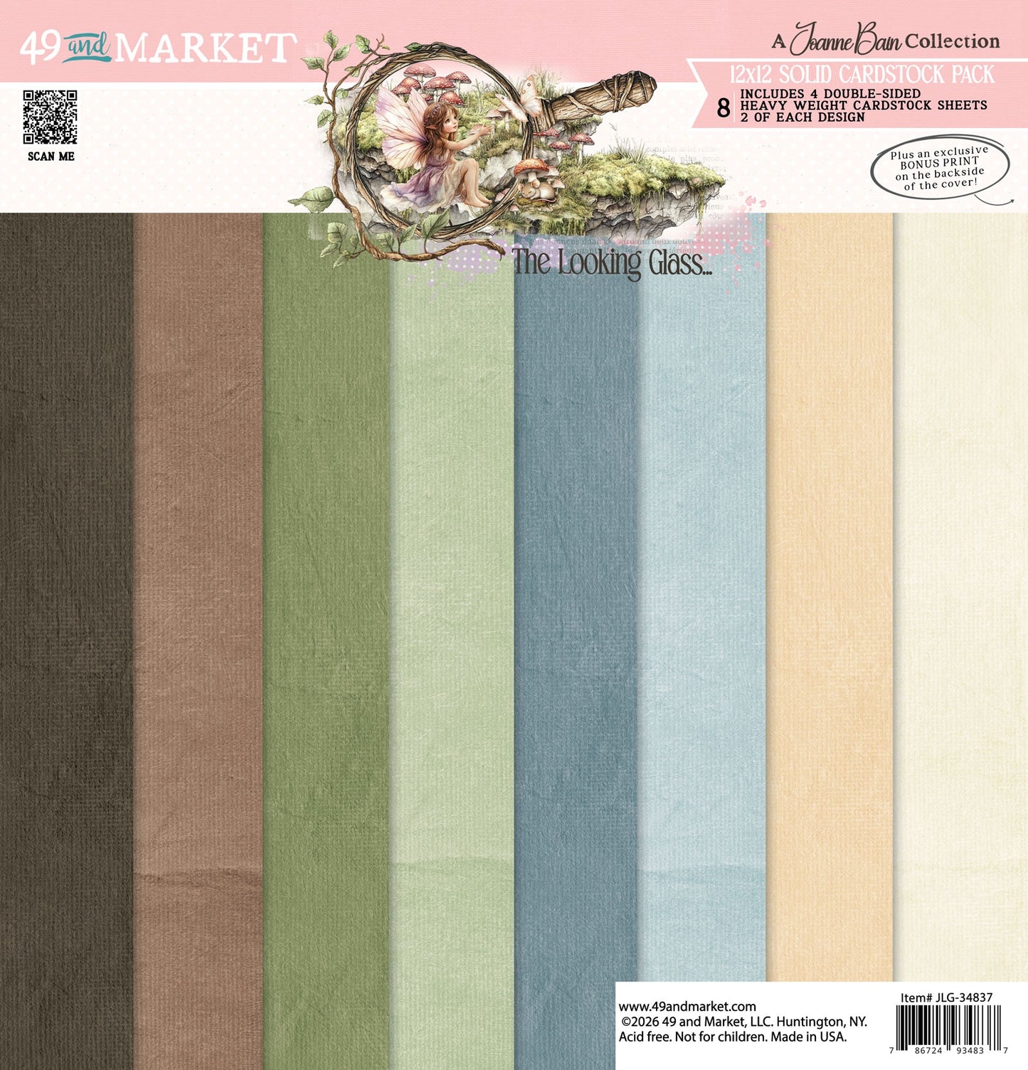 49 and Market - The Looking Glass Collection - 12 x 12 Collection Pack - Solids