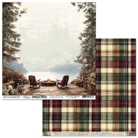 49 and Market - Timber And Tweed Collection - 12 x 12 Double Sided Paper - Scenic View