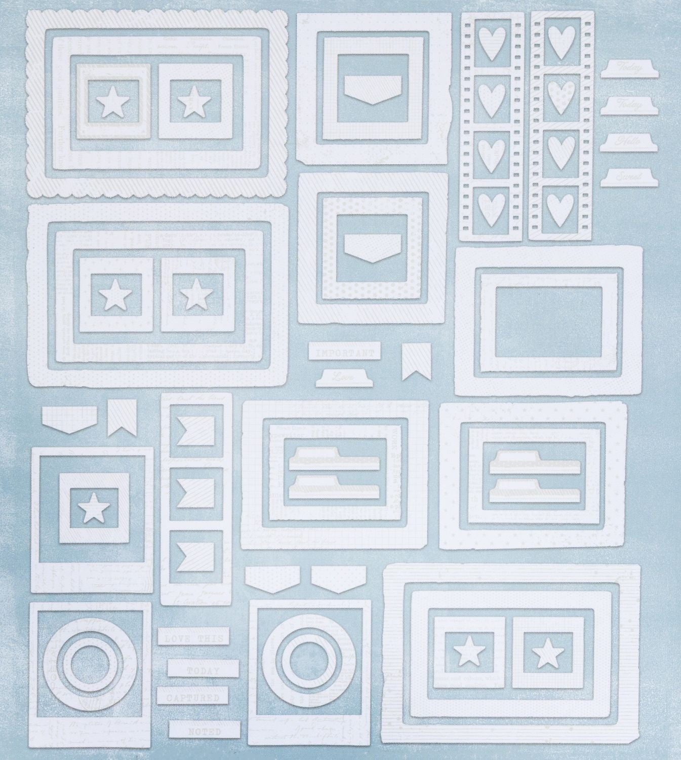 49 and Market - Vicki Boutin - Irresistible Collection - Ephemera - Die-Cut Frames