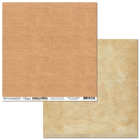 49 and Market - Timber And Tweed Collection - 12 x 12 Double Sided Paper - Solids 3