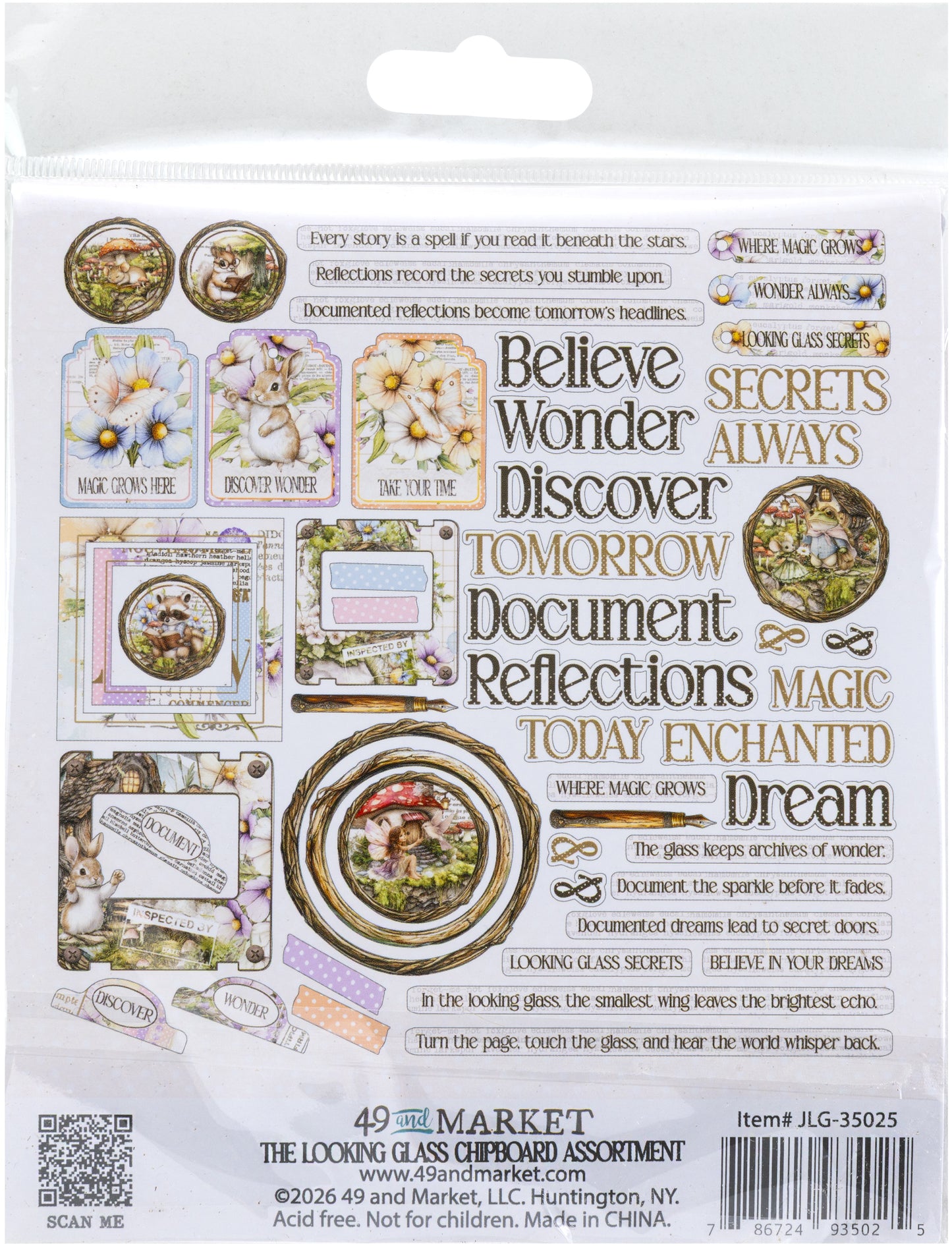 49 and Market - The Looking Glass Collection - Chipboard Set