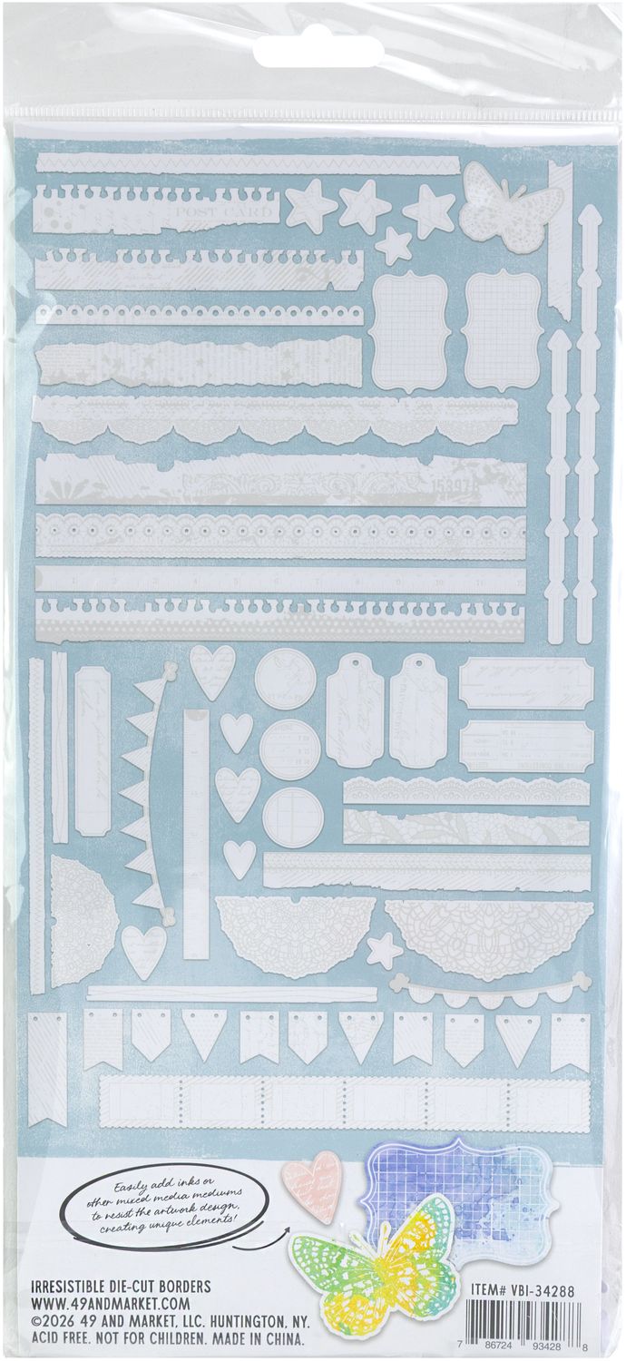 49 and Market - Vicki Boutin - Irresistible Collection - Ephemera - Die-Cut Borders