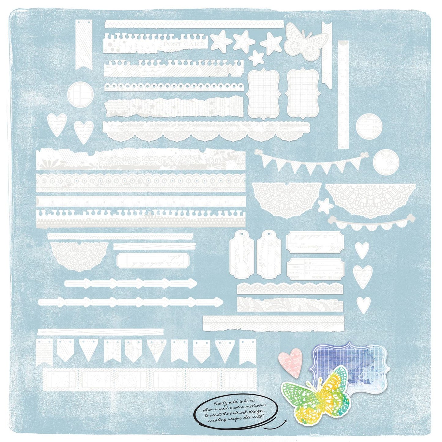 49 and Market - Vicki Boutin - Irresistible Collection - Ephemera - Die-Cut Borders