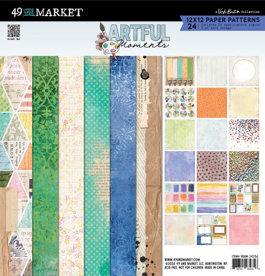 49 And Market - Vicki Boutin - Artful Moments Collection - 12 x 12 Paper Pad