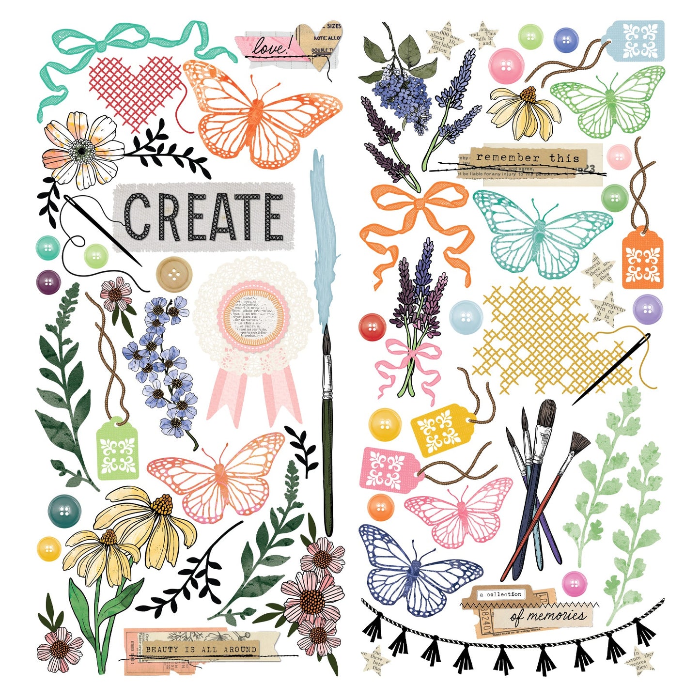 49 And Market - Vicki Boutin - Artful Moments Collection - Ephemera - Laser Cut - Elements
