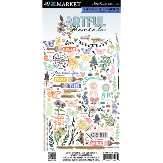 49 And Market - Vicki Boutin - Artful Moments Collection - Ephemera - Laser Cut - Elements