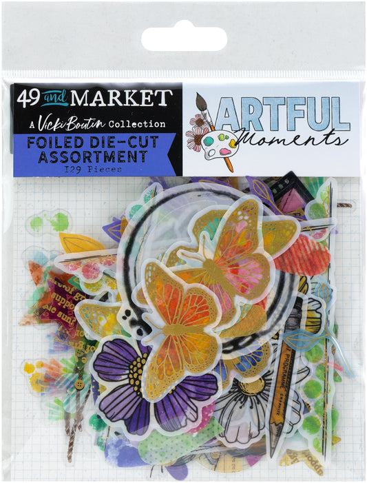 49 And Market - Vicki Boutin - Artful Moments Collection - Ephemera - Foiled Die Cut Assortment