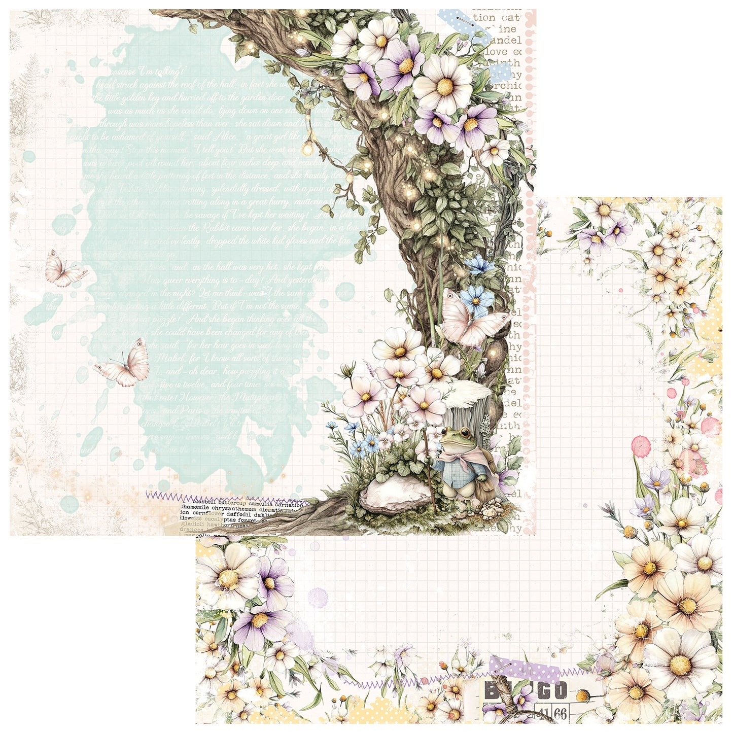 49 and Market - The Looking Glass Collection - 12 x 12 Double-Sided Paper - Reflected Tales