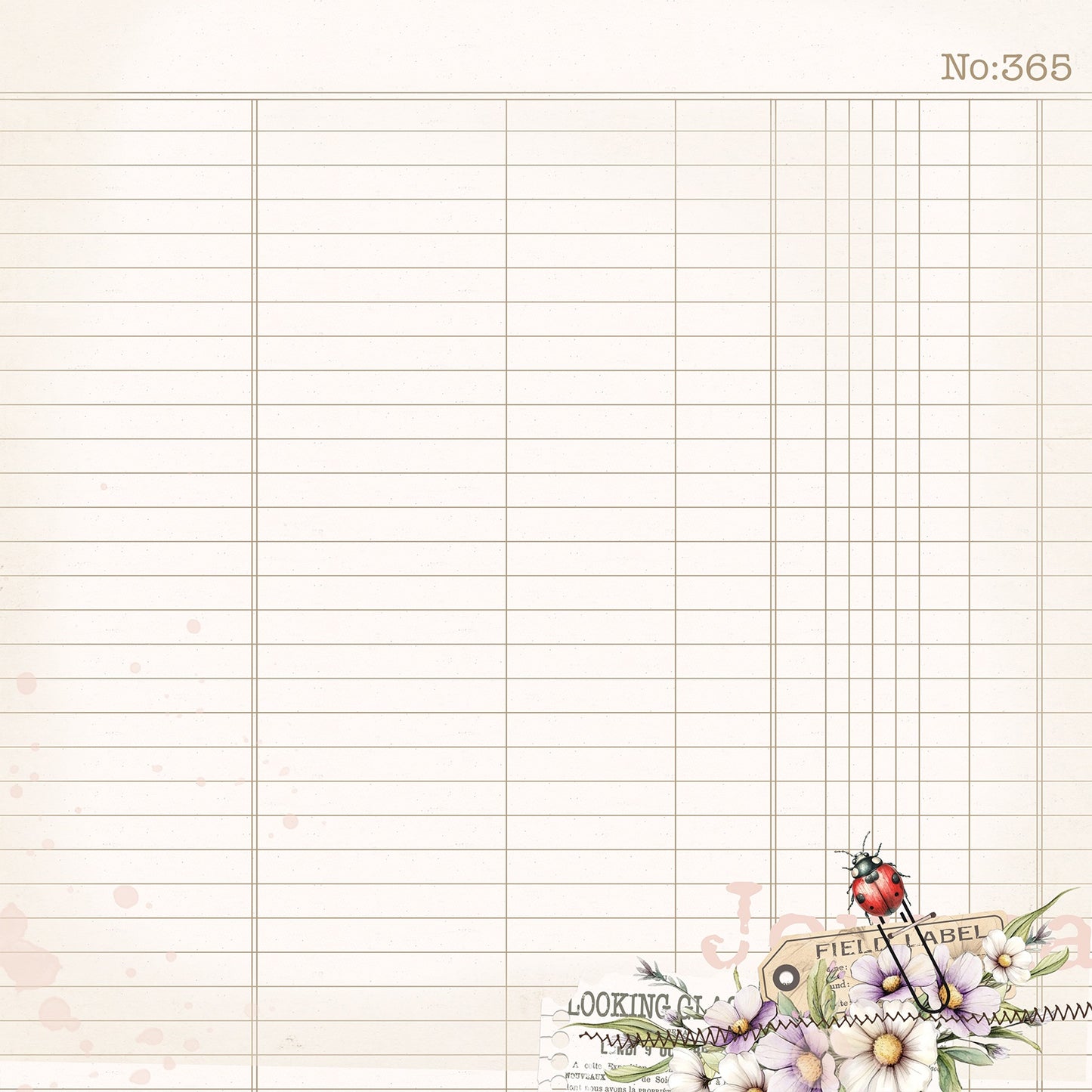 49 and Market - The Looking Glass Collection - 12 x 12 Double-Sided Paper - The Looking Glass