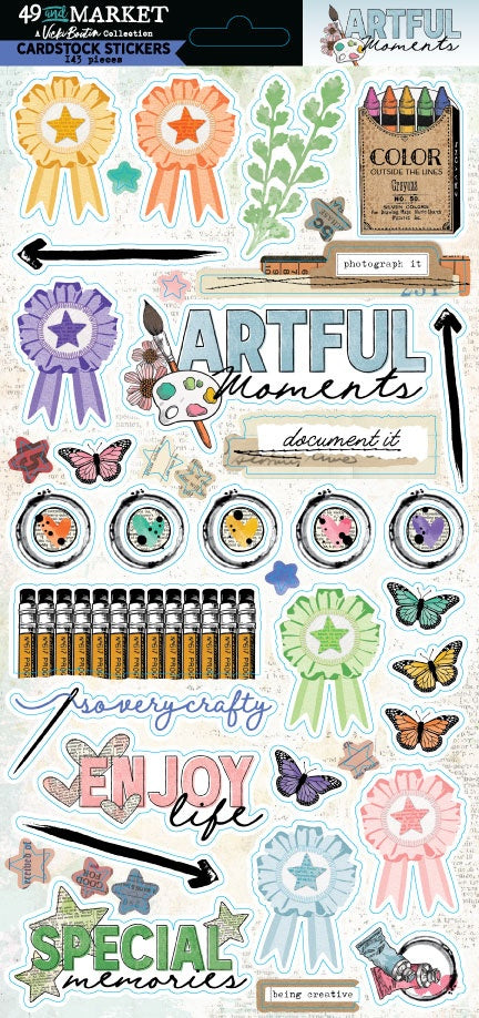 49 And Market - Vicki Boutin - Artful Moments Collection - Cardstock Stickers