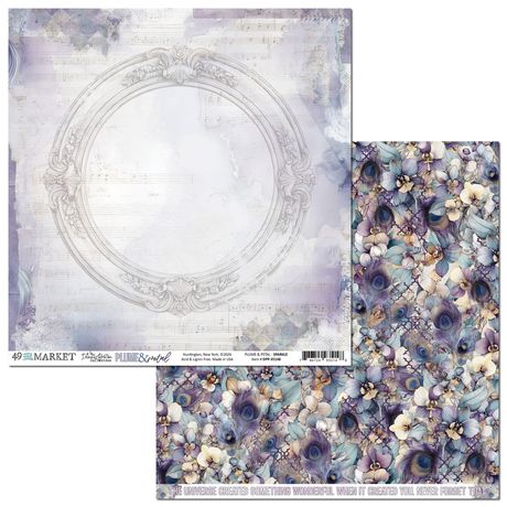 49 and Market - Plume & Petal Collection - 12 x 12 Double Sided Paper -Sparkle