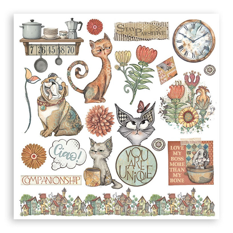 Stamperia - Furry Friends Collection - 6 x 6 Rub-On Assortment