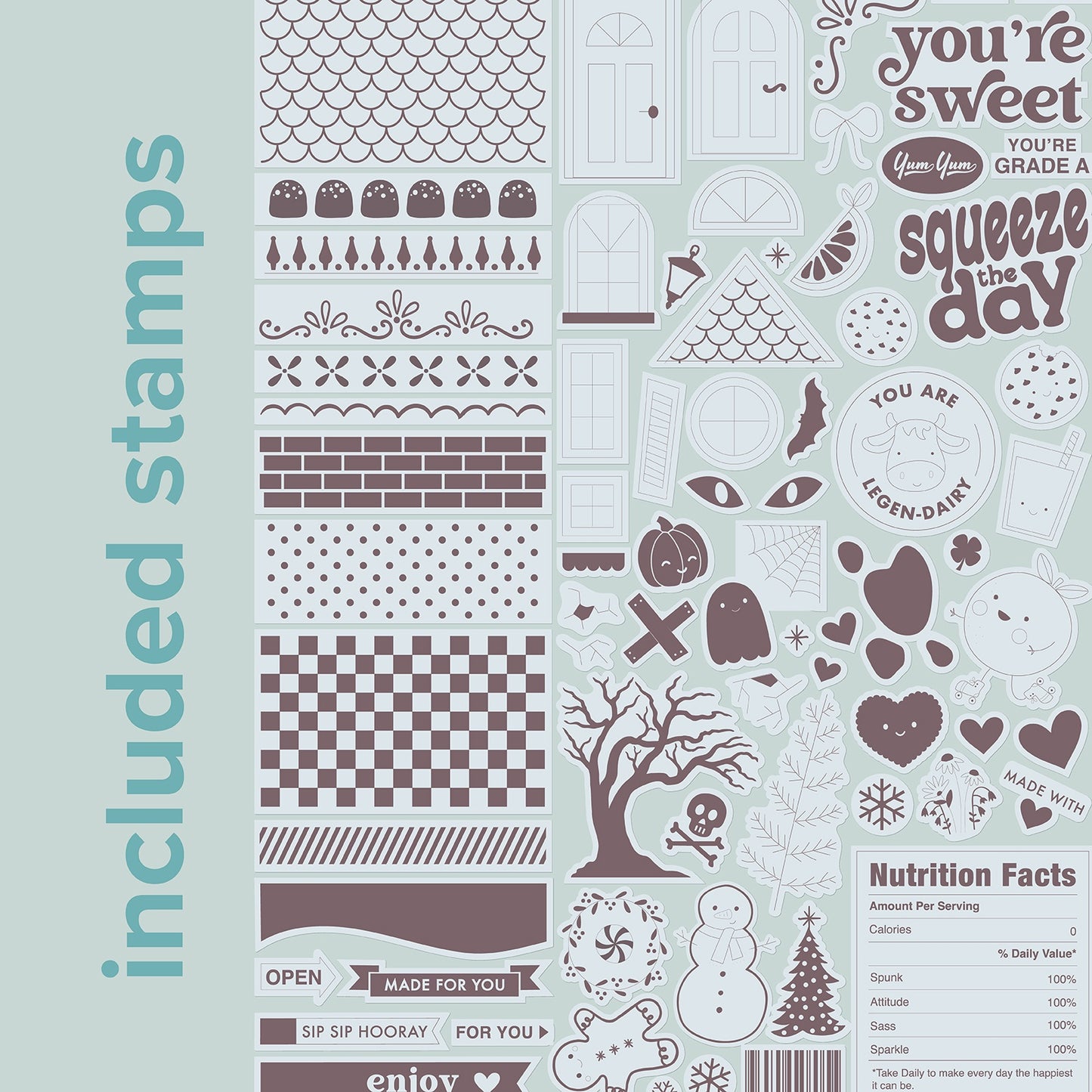 We R Makers - Carton Stamp Board And Stamps