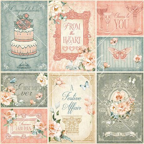Graphic 45 - Always & Forever Collection - 12" x 12" Double-Sided Paper - Always & Forever