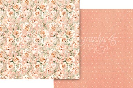Graphic 45 - Always & Forever Collection - 12" x 12" Double-Sided Paper - Timeless Floral - Preorder Only