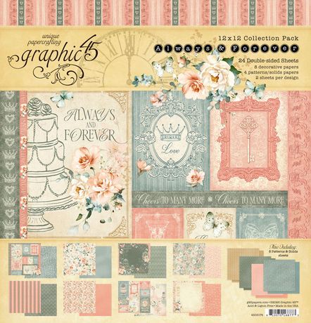 Graphic 45 - Always & Forever Collection - 12" x 12" Collection Pack