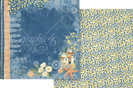 Graphic 45 - Scenic Route Collection - 12 x 12 Double Sided Paper - Dark Layout