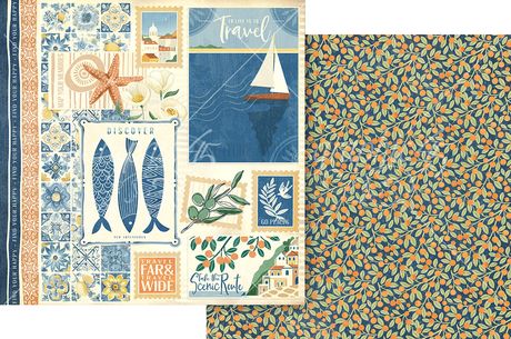 Graphic 45 - Scenic Route Collection - 12 x 12 Double Sided Paper -Scenic Route