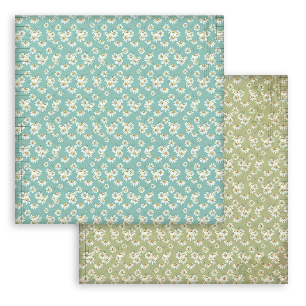 Stamperia - Daisy Art Collection - 12 x 12 Paper Pad - Backgrounds
