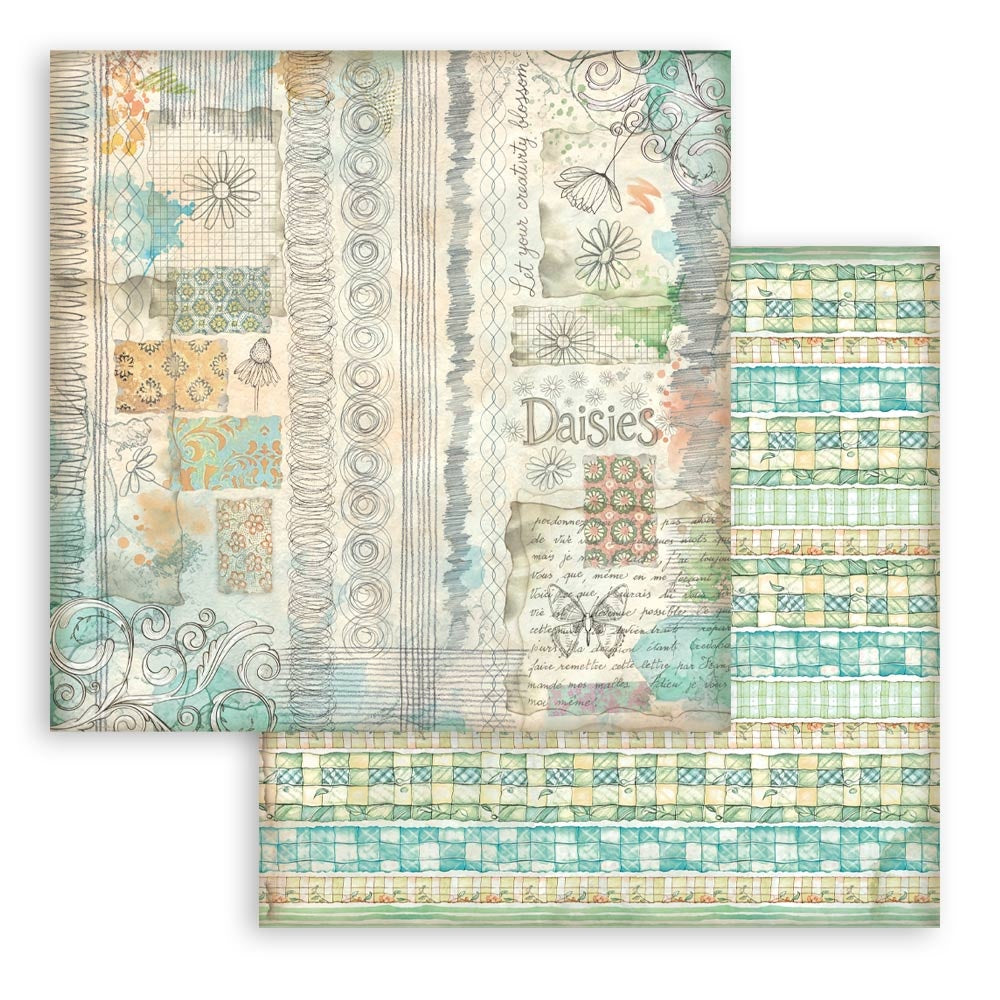 Stamperia - Daisy Art Collection - 12 x 12 Paper Pad - Backgrounds