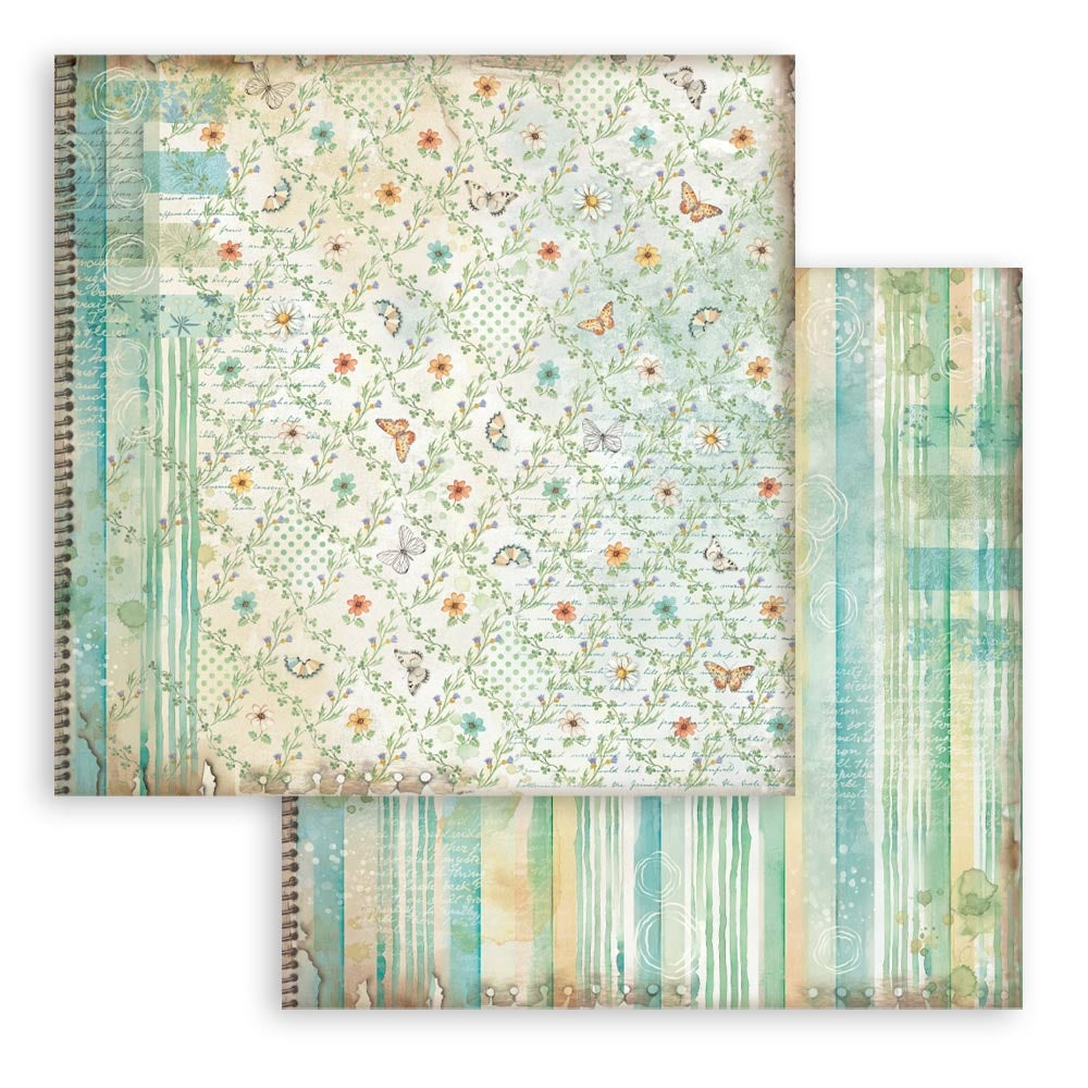 Stamperia - Daisy Art Collection - 12 x 12 Paper Pad - Backgrounds