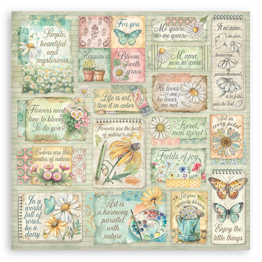 Stamperia - Daisy Art Collection - 12 x 12 Paper Pad
