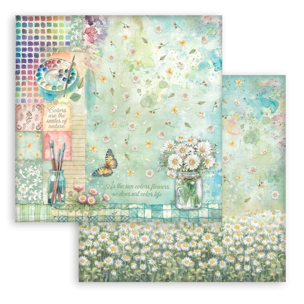 Stamperia - Daisy Art Collection - 12 x 12 Paper Pad