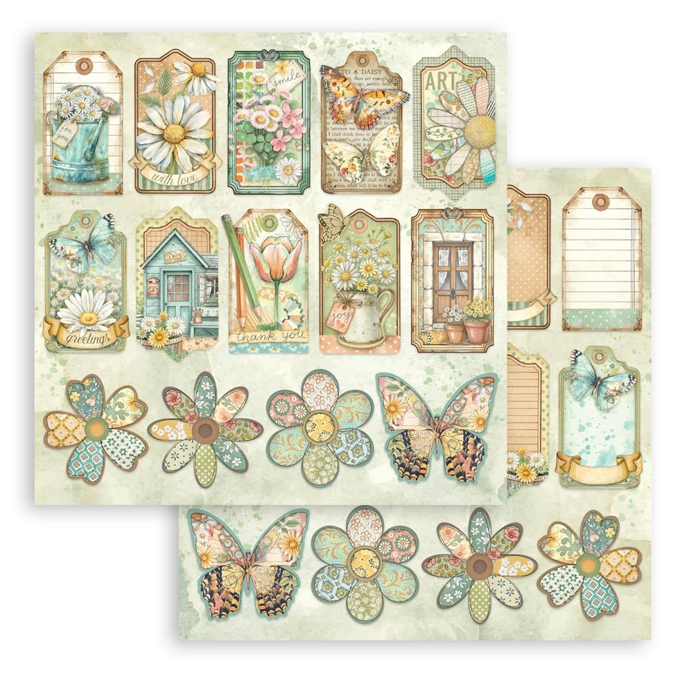 Stamperia - Daisy Art Collection - 12 x 12 Paper Pad