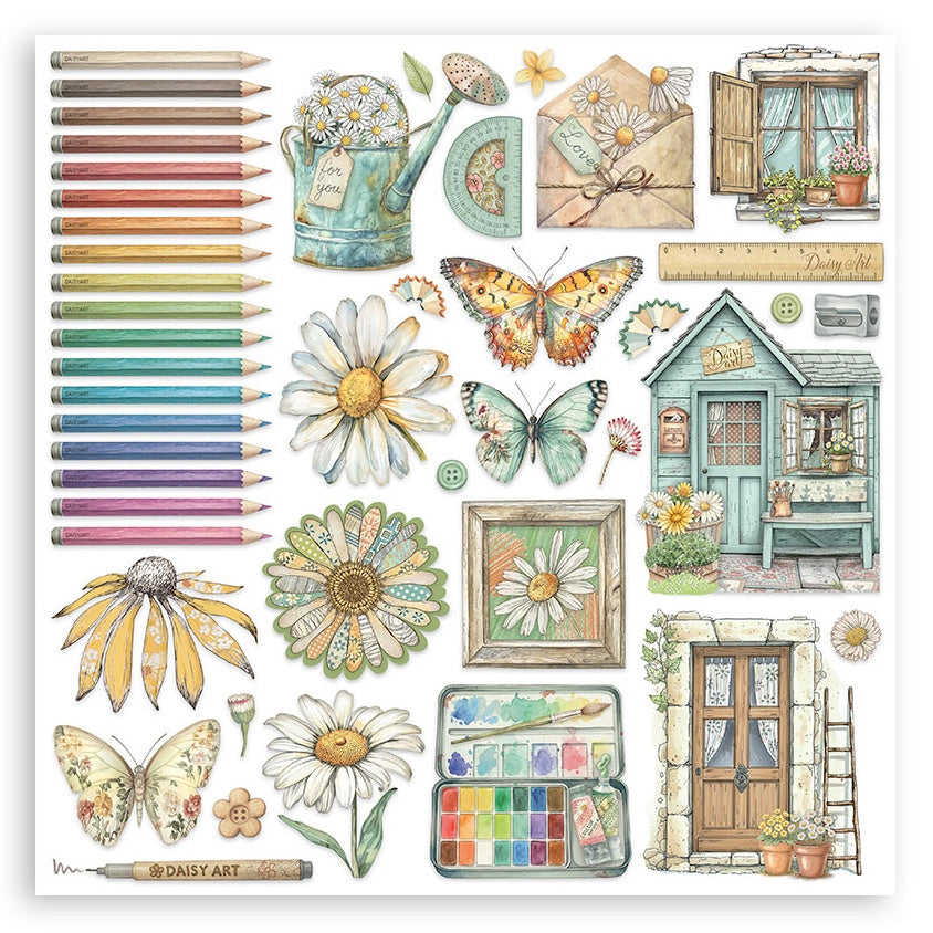 Stamperia - Daisy Art Collection - 12 x 12 Paper Pad