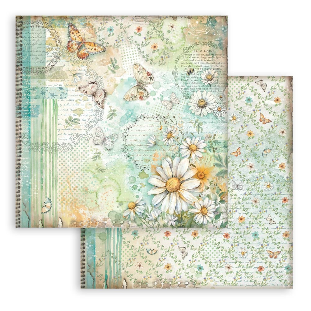 Stamperia - Daisy Art Collection - 12 x 12 Paper Pad