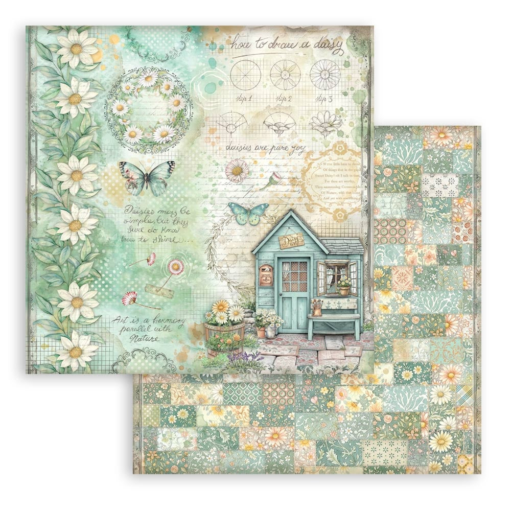 Stamperia - Daisy Art Collection - 12 x 12 Paper Pad