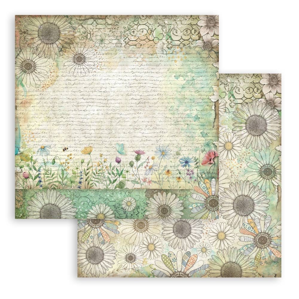 Stamperia - Daisy Art Collection - 12 x 12 Paper Pad