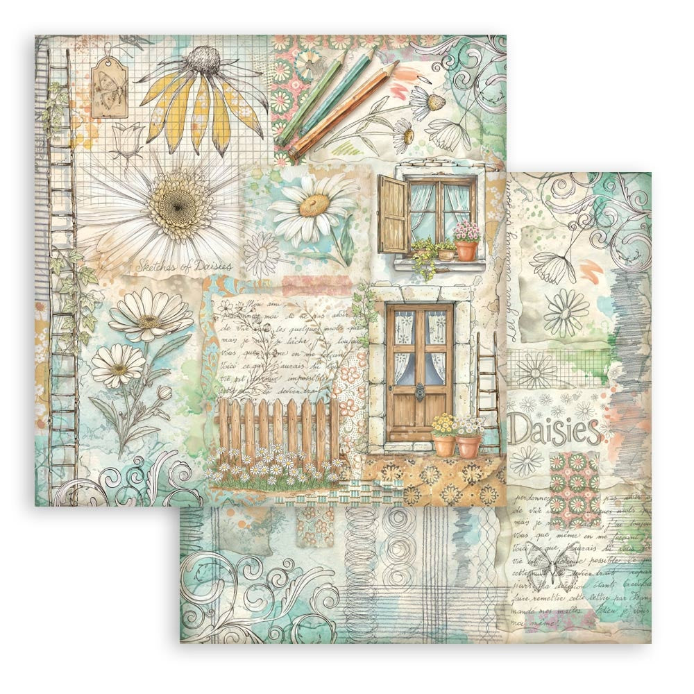 Stamperia - Daisy Art Collection - 12 x 12 Paper Pad