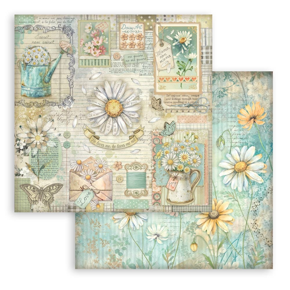 Stamperia - Daisy Art Collection - 12 x 12 Paper Pad