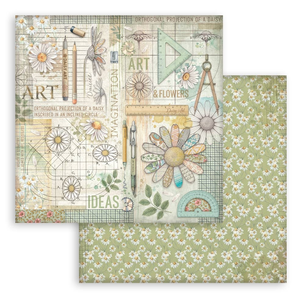 Stamperia - Daisy Art Collection - 12 x 12 Paper Pad