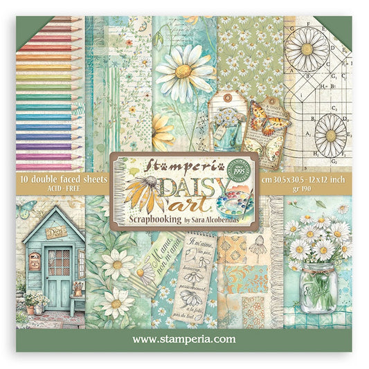Stamperia - Daisy Art Collection - 12 x 12 Paper Pad
