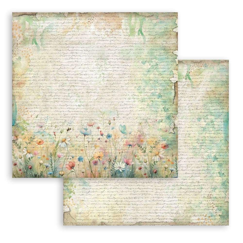 Stamperia - Daisy Art Collection - 8 x 8  Paper Pad - Backgrounds