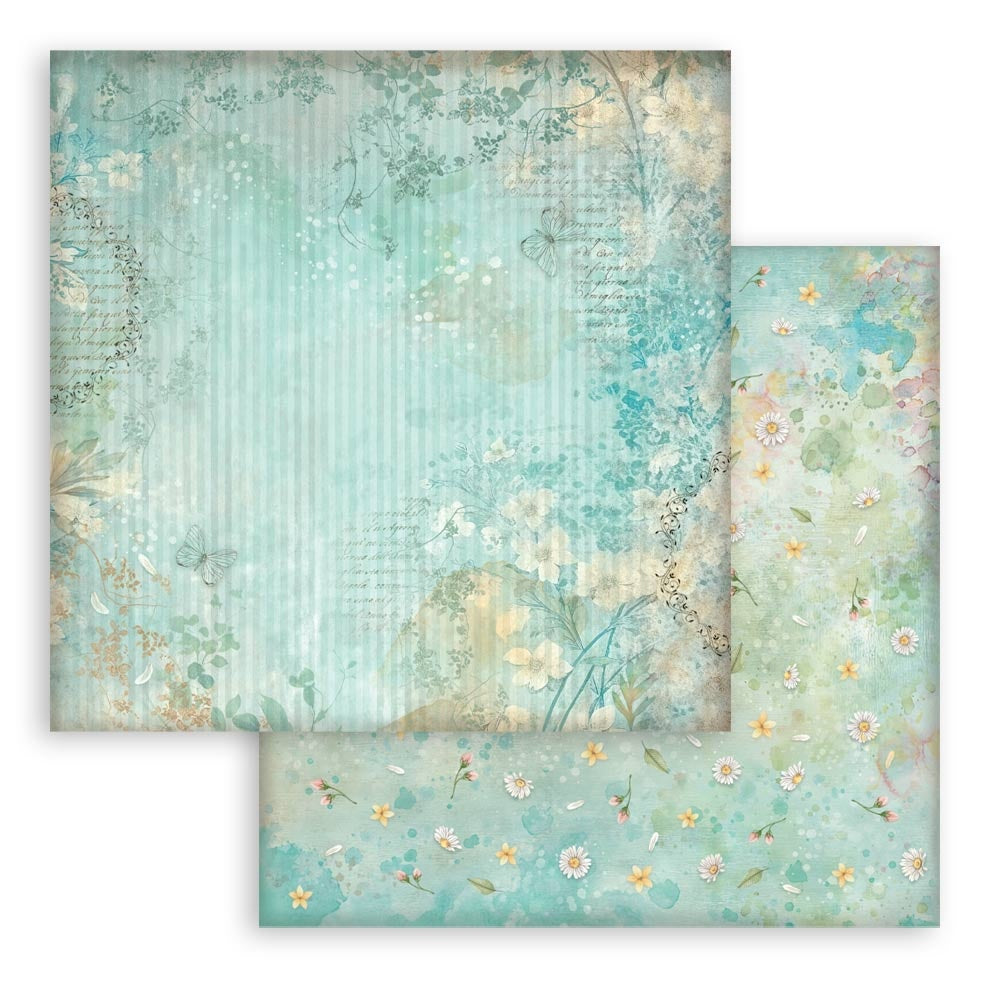 Stamperia - Daisy Art Collection - 8 x 8  Paper Pad - Backgrounds