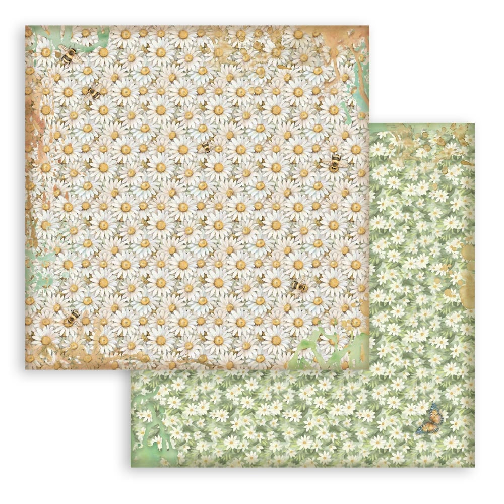 Stamperia - Daisy Art Collection - 8 x 8  Paper Pad - Backgrounds