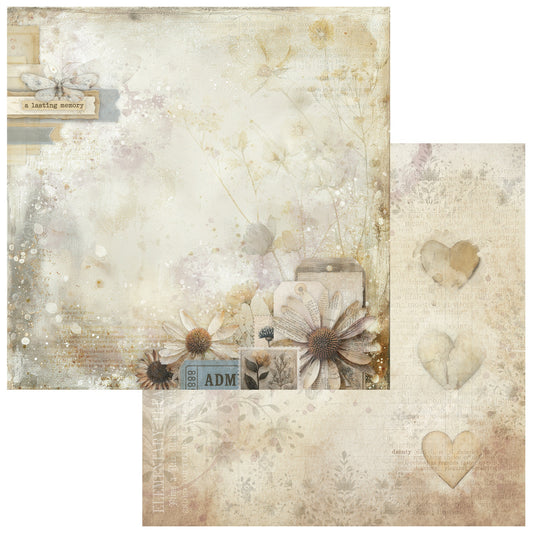 49 And Market - Faded Memory Lane Collection - 12 x 12 Double Sided Paper - Garden Archive