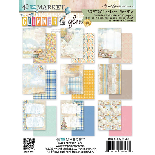 49 and Market - Glimmer And Glee Collection - 6 x 8 Collection Pack