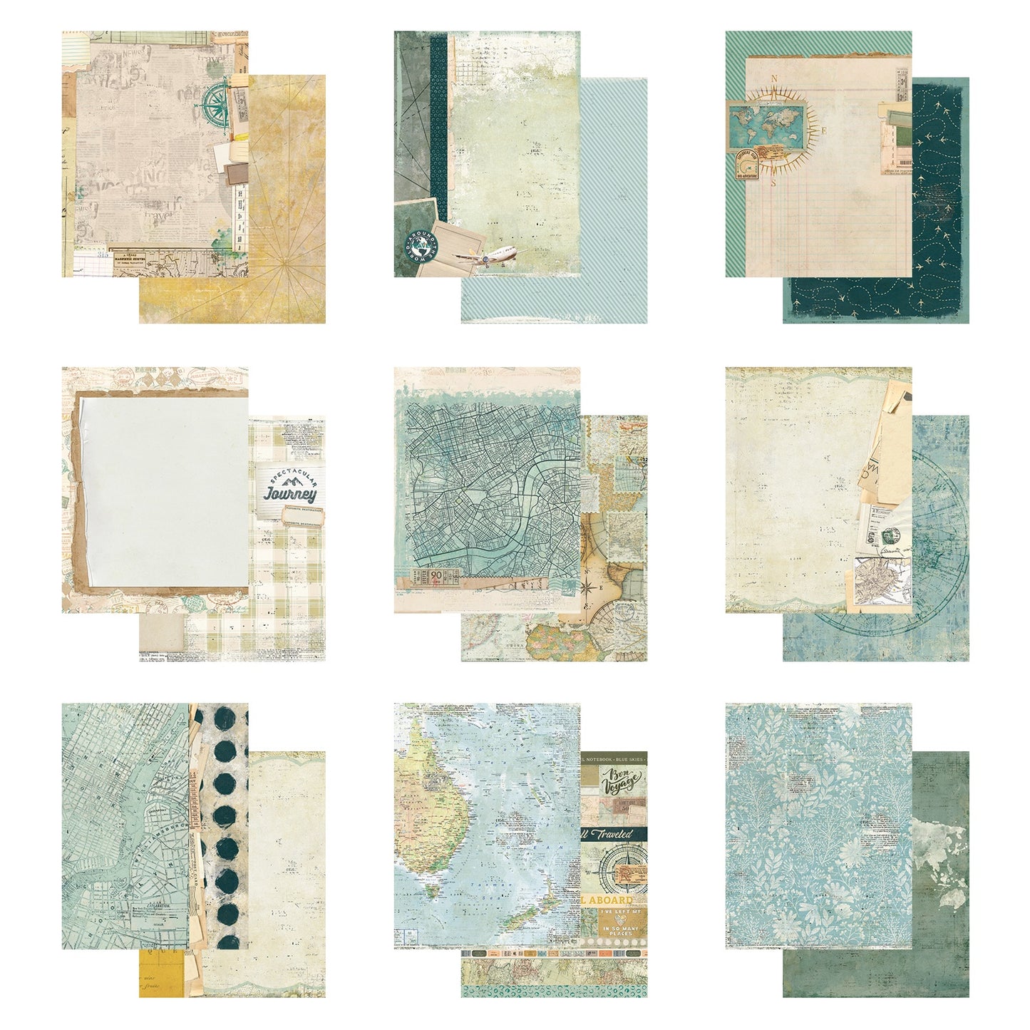 49 And Market - Travel Diaries Collection - 6 x 8 Paper Pack