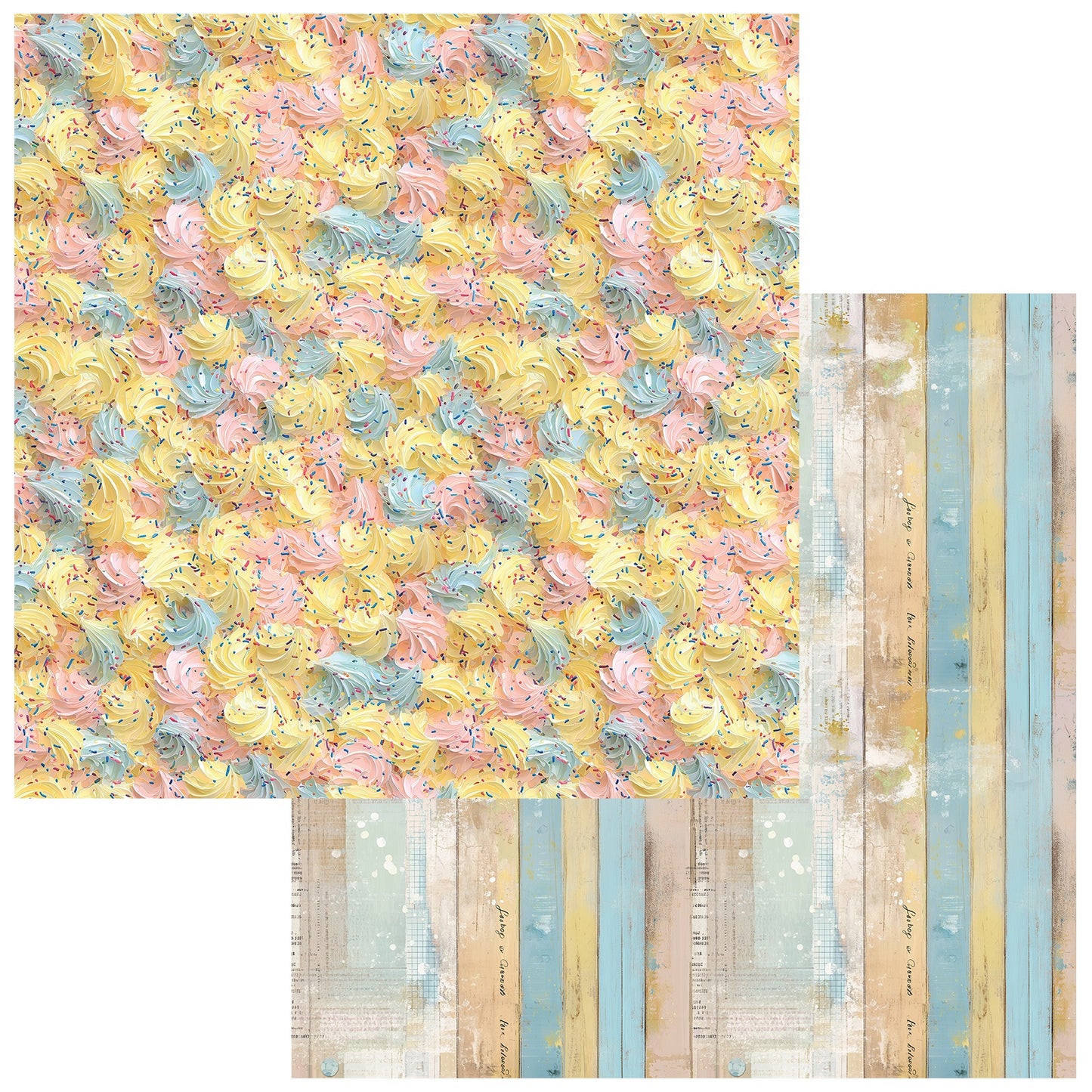49 and Market - Glimmer And Glee Collection - 12 x 12 Double-Sided Paper - Toast
