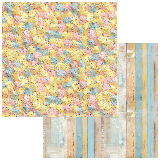 49 and Market - Glimmer And Glee Collection - 12 x 12 Double-Sided Paper - Toast