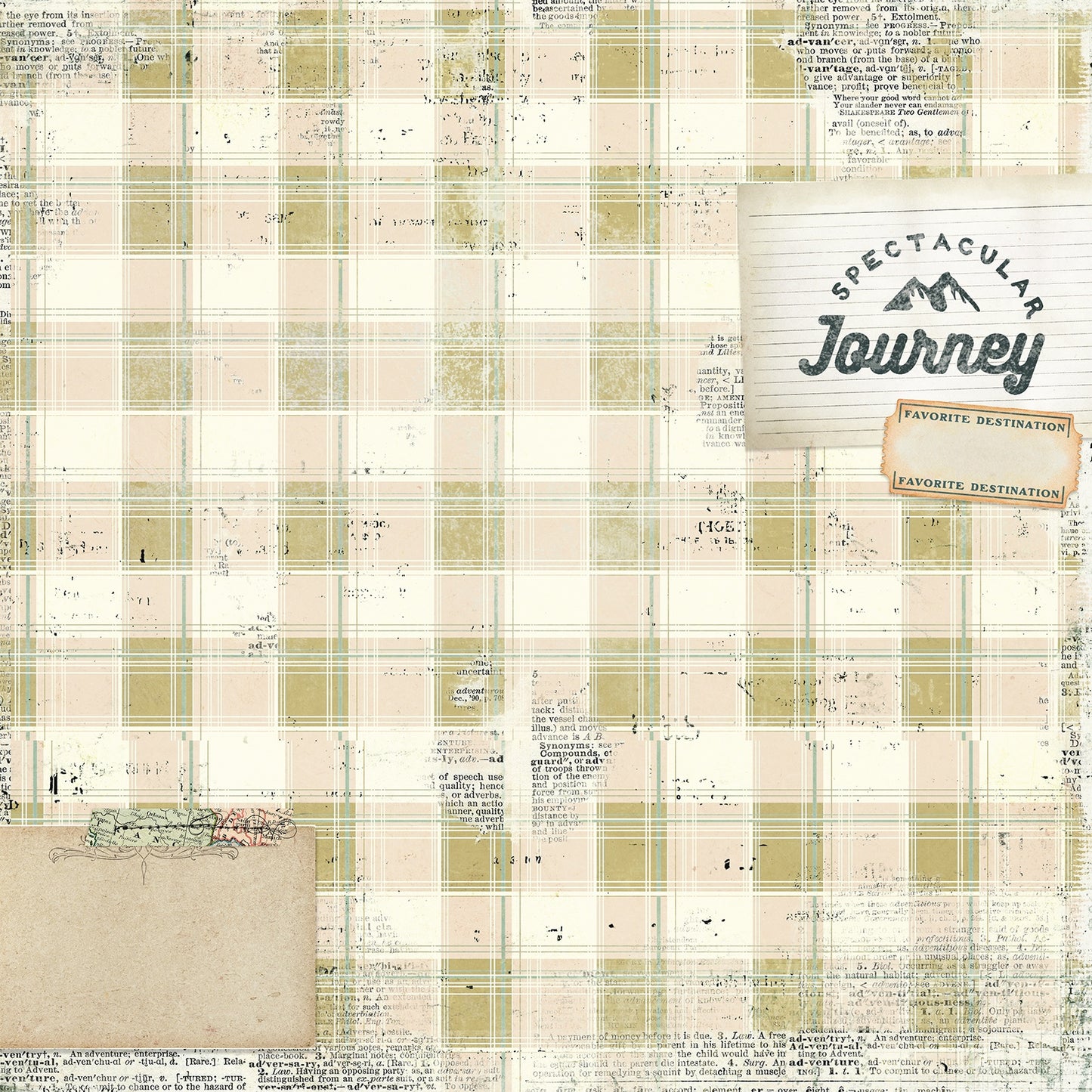49 And Market - Travel Diaries Collection - 12 x 12 Double Sided Paper - Journey