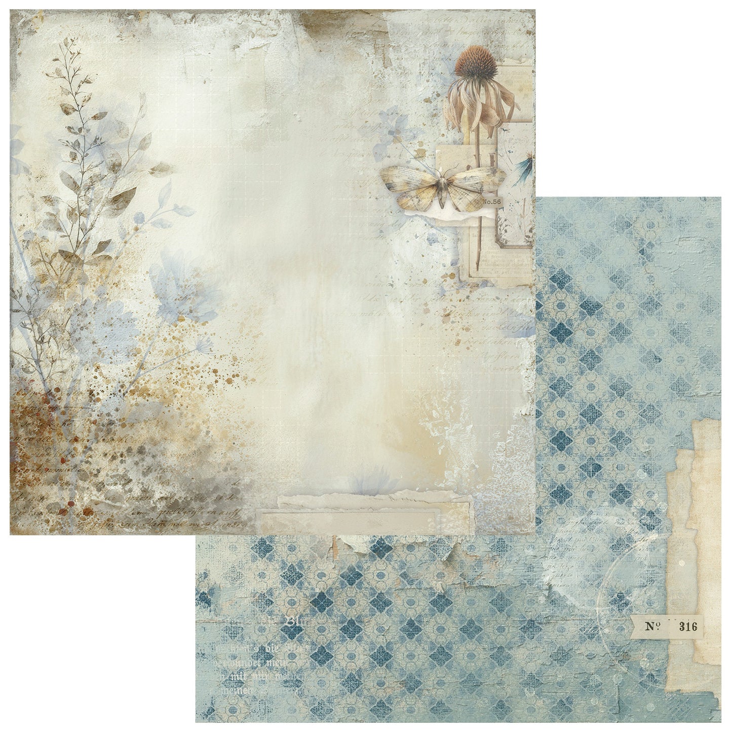 49 And Market - Faded Memory Lane Collection - 12 x 12 Double Sided Paper - Field Report