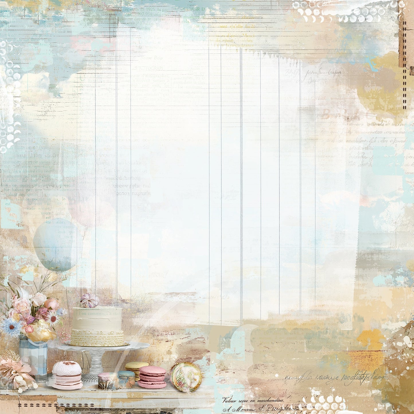 49 and Market - Glimmer And Glee Collection - 12 x 12 Double-Sided Paper - Hooray