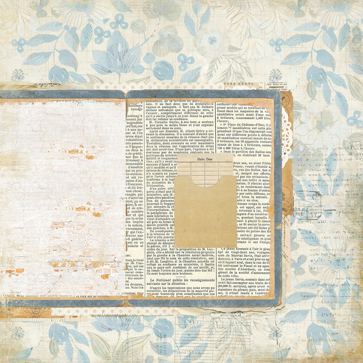 49 And Market - From The Garden Collection - 12 x 12 Double Sided Paper - Pressed Leaf
