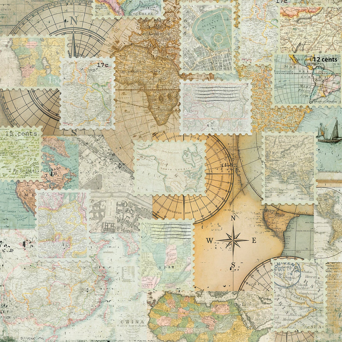49 And Market - Travel Diaries Collection - 12 x 12 Double Sided Paper - Adventure