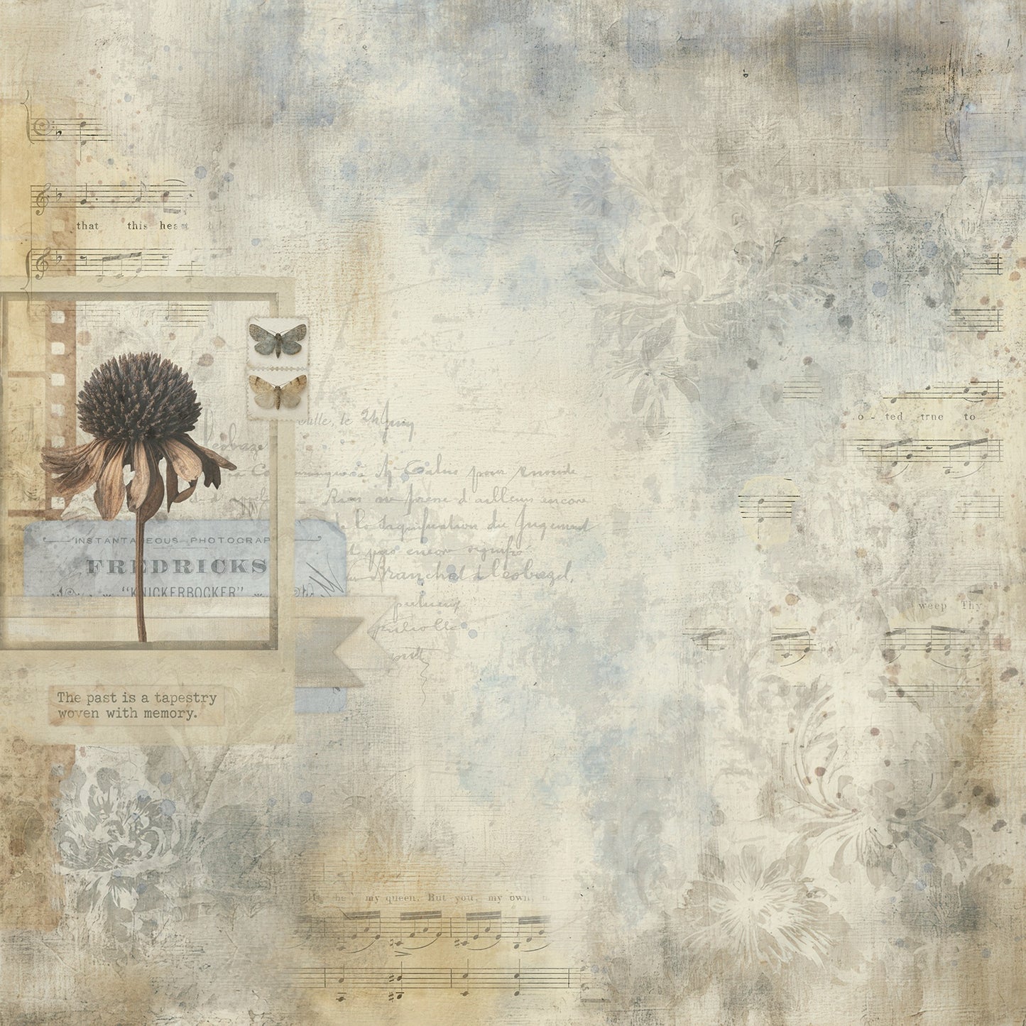 49 And Market - Faded Memory Lane Collection - 12 x 12 Double Sided Paper - Observations